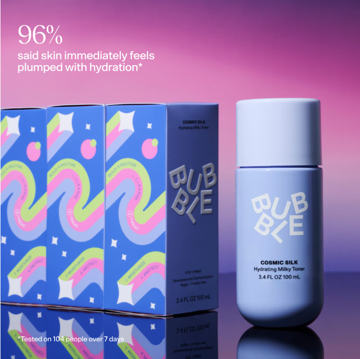 Bubble Skincare Cosmic Silk Hydrating Milky Toner, 100ml, For All Skin Types