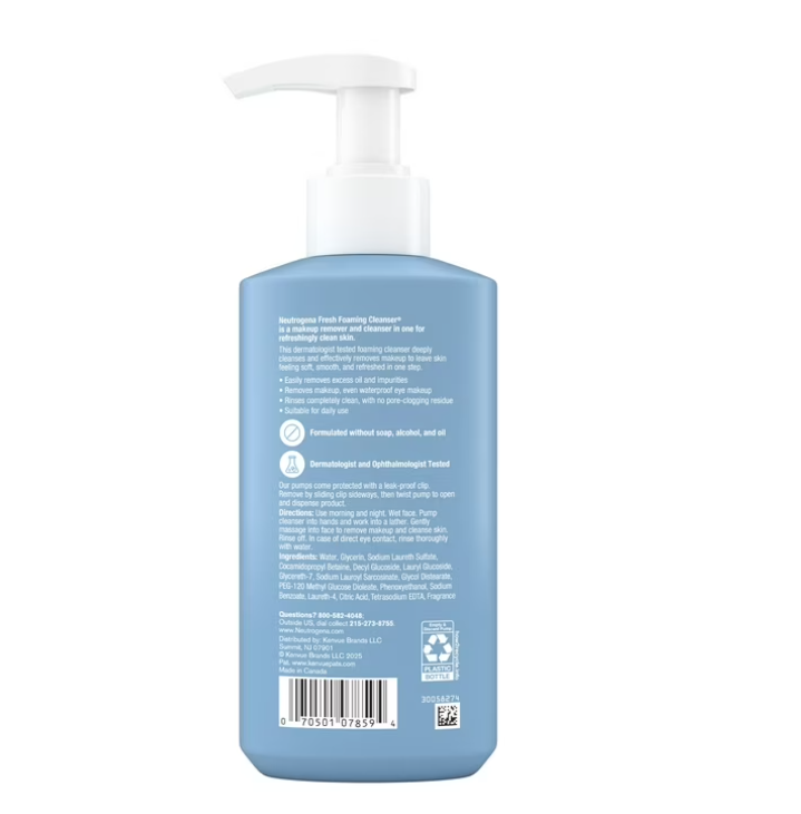 Neutrogena Fresh Foaming Facial Cleanser & Makeup Remover, 8.5 fl. oz
