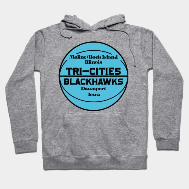 Defunct Tri-Cities Blackhawks Basketball Team Hoodie