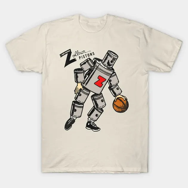 Defunct Fort Wayne Zollner Pistons Basketball Team T-Shirt