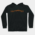 C7 Corvette Heartbeat Orange Supercar Ekg Sports Car Heart Beat Line Racecar Pulse Hoodie
