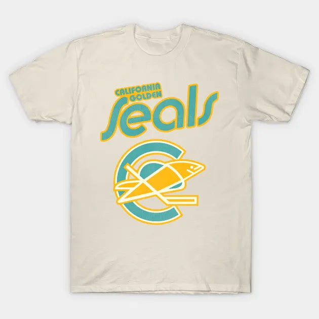 Retro Defunct California Golden Seals Ice Hockey T-Shirt