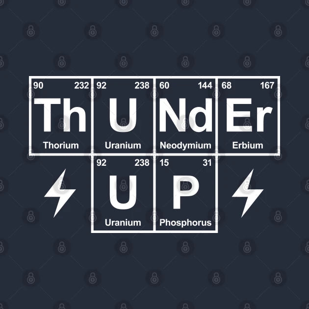 Thunder Up, Periodic Table - Navy Hoodie