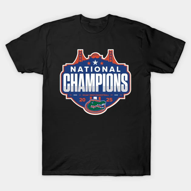 Florida Gators 2025 Ncaa Men?¡®S Basketball National Champions Shot Clock T-Shirt