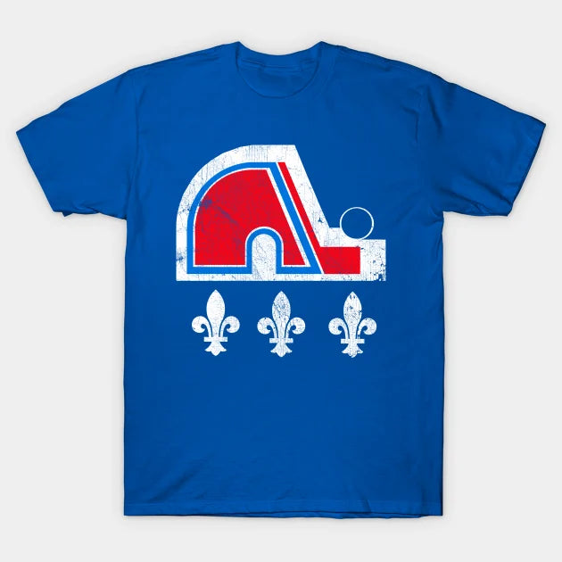 Quebec Nordiques  -- 90S Hockey Team T-Shirt