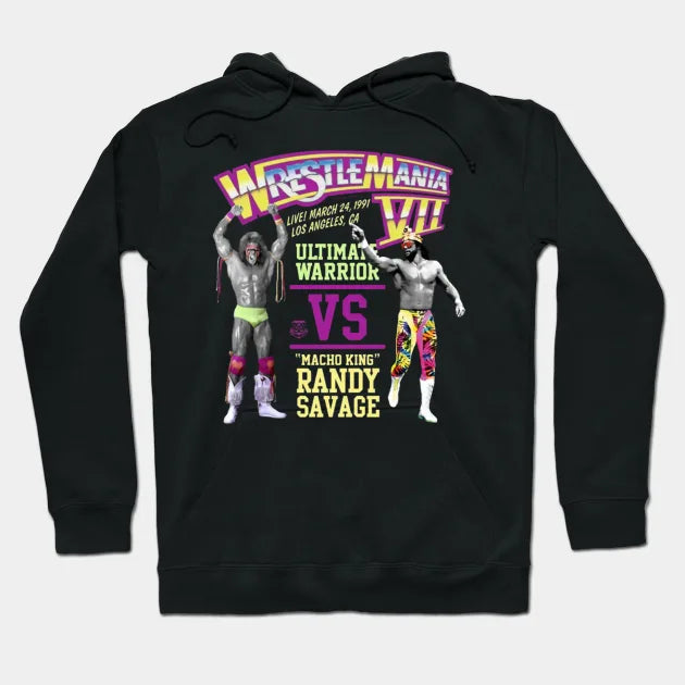 Ultimate Warrior Vs Macho Man Wrestlemania Hoodie