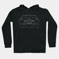 Austin Healey 100 - Front Stencil, White Hoodie