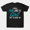 Funny Running Runner Marathon Running Mom Girl T-Shirt