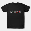 Ayrton Senna Mp4/4 Illustration With Typeface T-Shirt