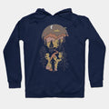 Mountain Biking Moon Bliss Trail Bike Rider Silhouette Browns Hoodie