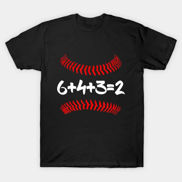 6432 Baseball Math Double Play T-Shirt