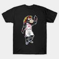 Detroit Pistons Hooper Walking Cartoon Mascot T-Shirt